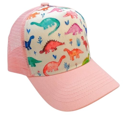 Pink Dinosaur Trucker Hat