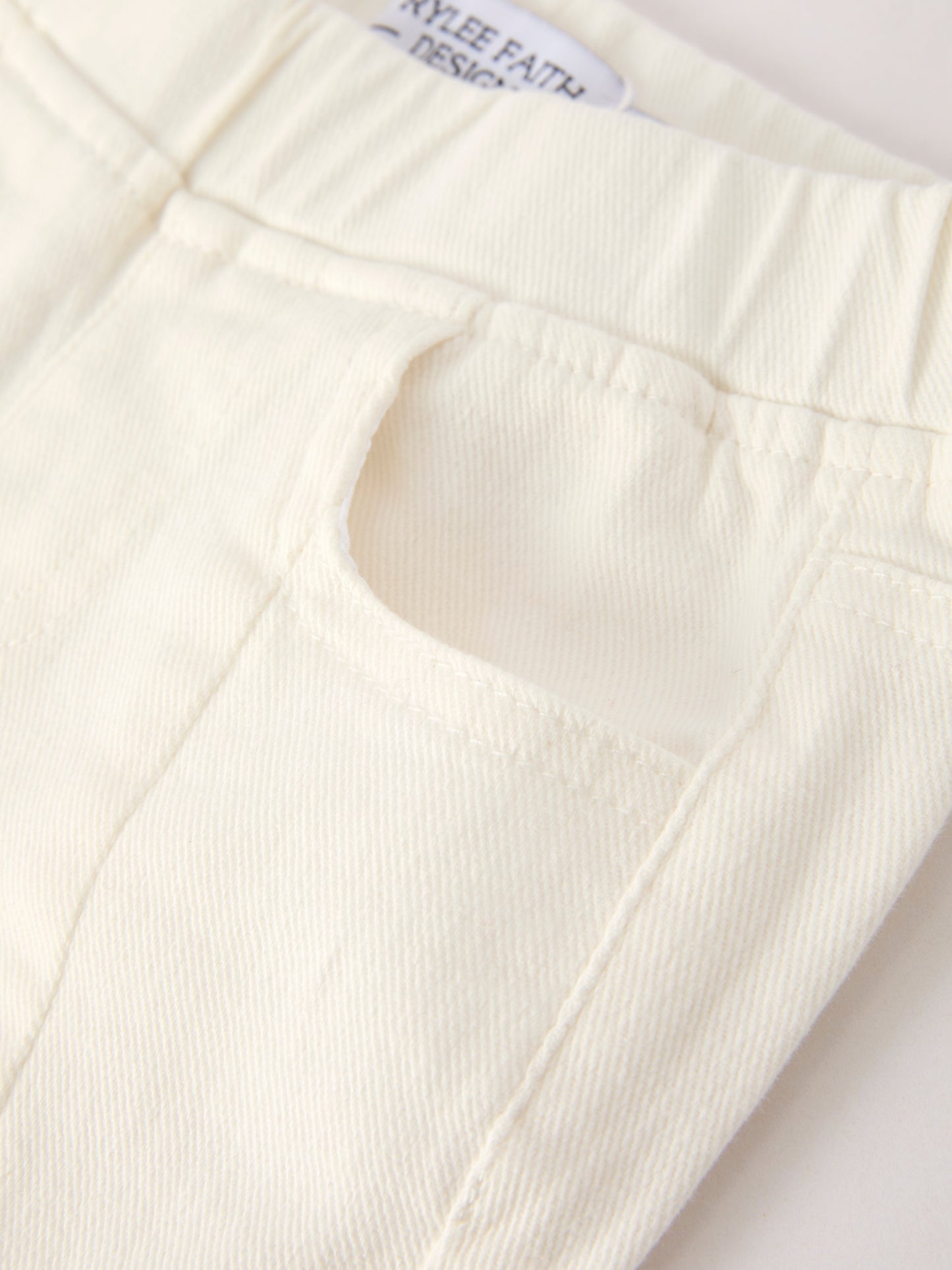 Christmas Charming White Bell Bottom Pants with Cute Bows