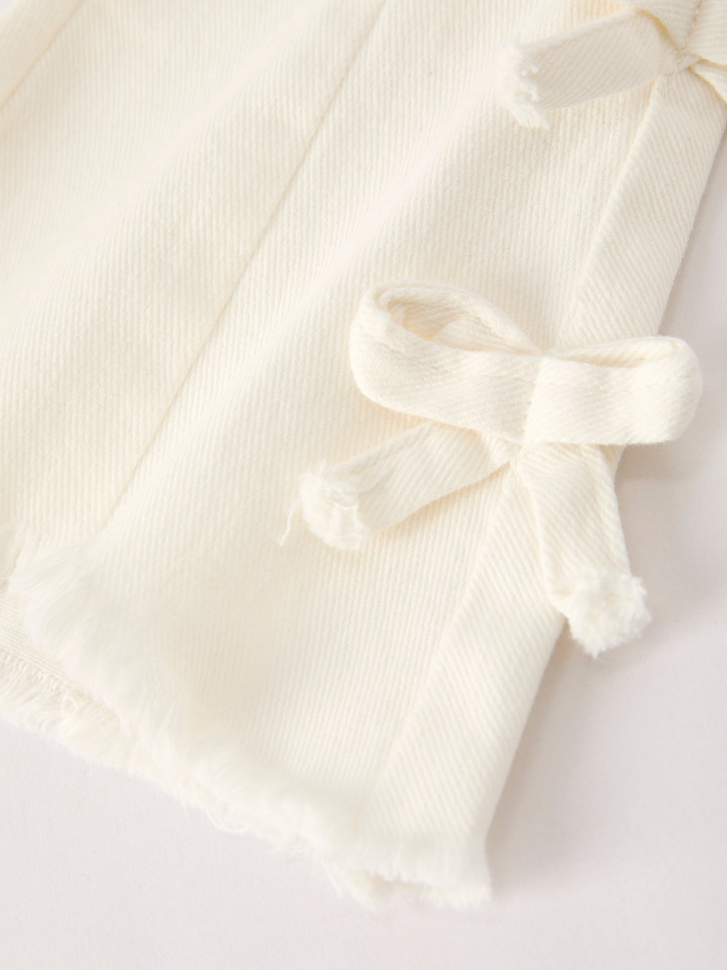 Christmas Charming White Bell Bottom Pants with Cute Bows