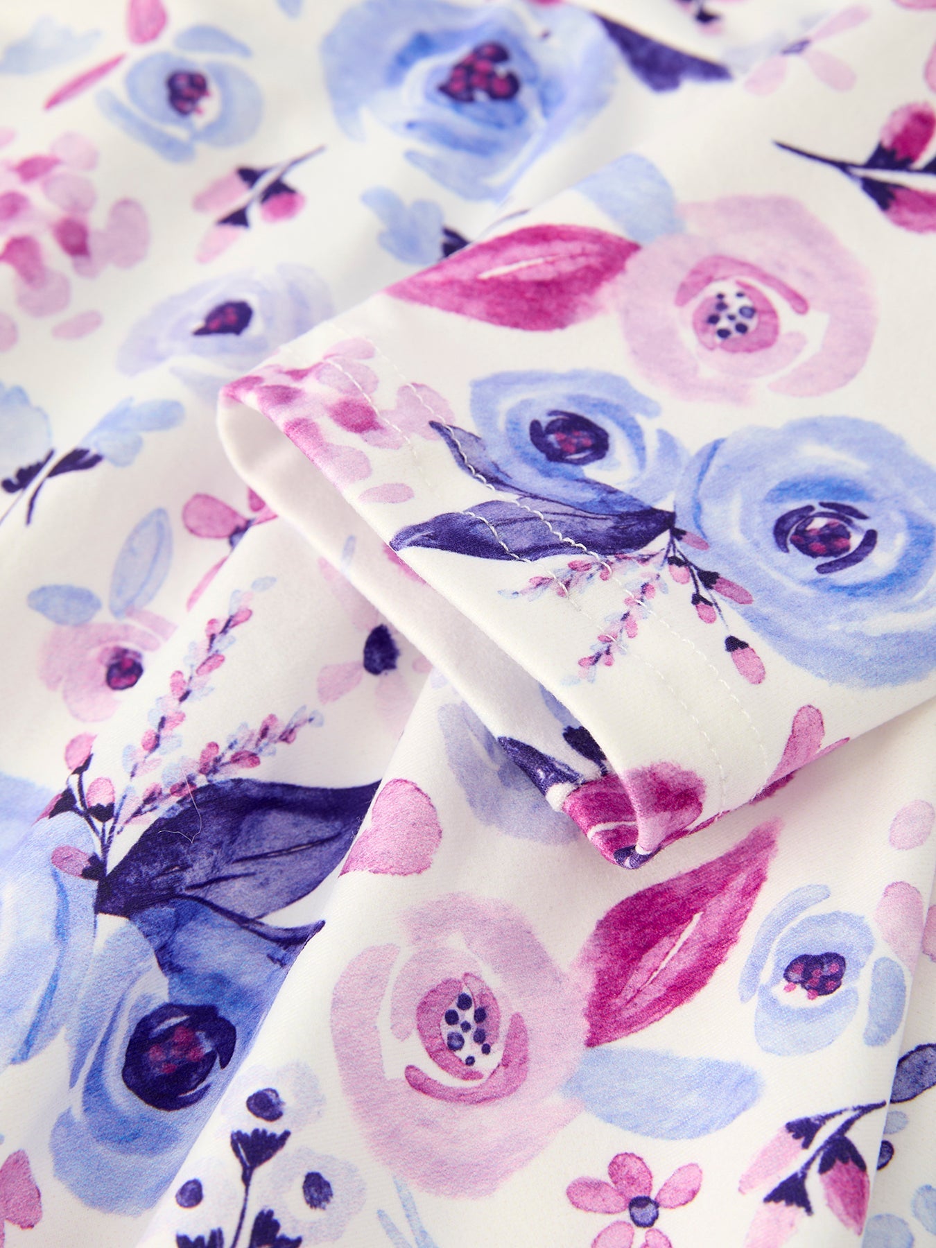 Spring and Autumn Purple Floral Baby Girl Dress with Long Sleeves